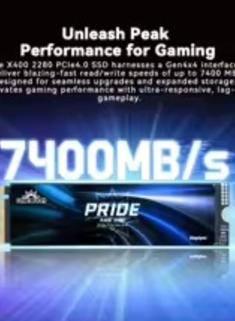 KingSpec KingSpec ONEBOOM PRIDE 2TB PCIe 4.0 NVMe SSD – Gen 4x4 M.2 2280 Internal Gaming Drive, 7400MB/s Max Speed, 2-Year Warranty  - Image 3