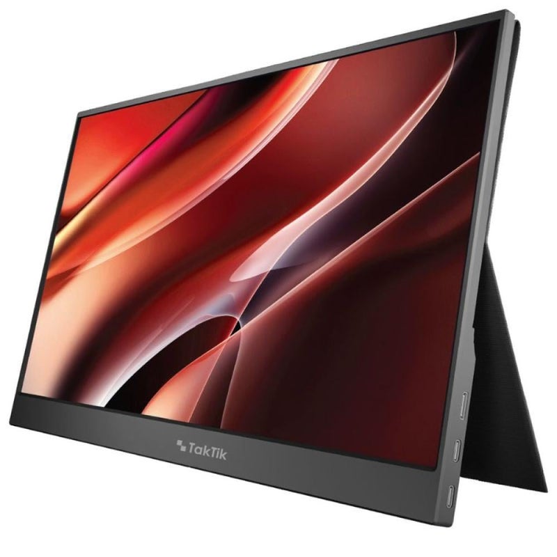 Taktik 15.6 Inch Portable Screen Extender Smart Touch Screen with Full HD Display, USB Type-C & HDMI Support – Black - Image 1