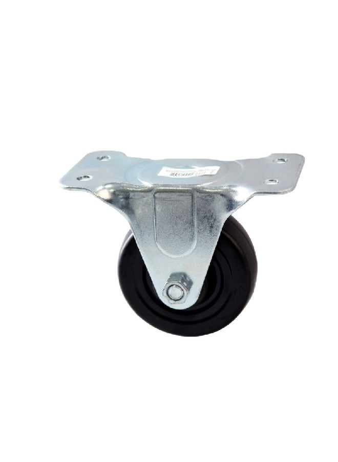 ACE Plate Type Swivel Caster with Brake Silver and Black 3 Inch 31-30100000-22100CS1 - Image 2