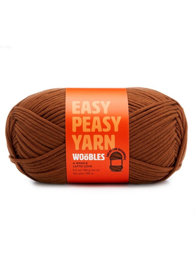 ث  وبليز غزل Woobles Easy Peasy، غزل الكروشيه والحياكة للمبتدئين بغرز سهلة الرؤية - غزل للكروشيه - غزل متوسط الكثافة #4 - مزيج من القطن والنايلون - Image 1