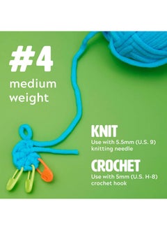 The Woobles The Woobles Easy Peasy Yarn, Crochet & Knitting Yarn for Beginners with Easy-to-See Stitches - Yarn for Crocheting - Worsted Medium #4 Yarn - Cotton-Nylon Blend  - Image 2
