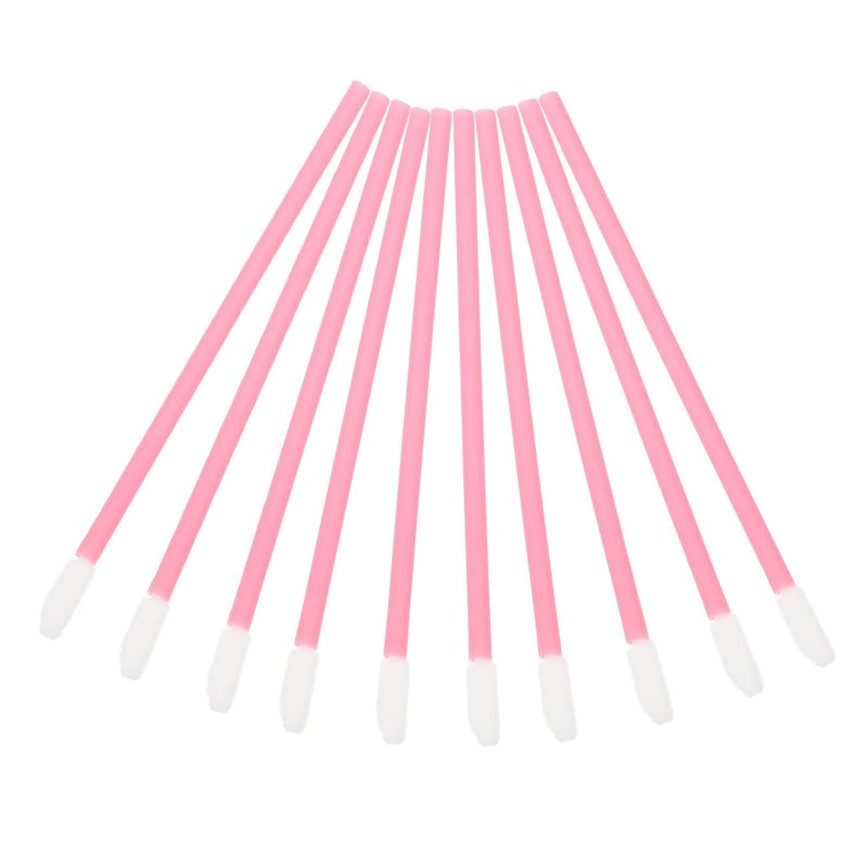 Vosarea 100pcs Pink Lipstick Brushes Lip Applicators Small Makeup Tools for Precise Lip Balm Application and Eyelash Extension Cleaning - Image 1