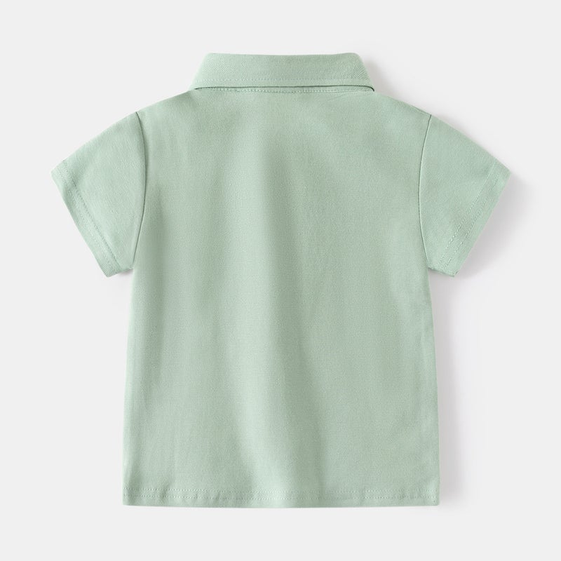 Boys' Cotton Short-Sleeved T-Shirt Children'S Polo Shirt Summer Girls' Korean-Style All-Match Baby Shirt Fashionable One-Piece Delivery - Image 4