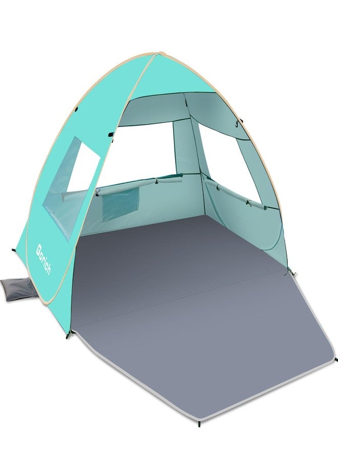 Gorich Easy Pop Up Beach Tent for 3-4 Person, UPF 50+ UV Protection Beach Umbrella Sun Shelter, Portable Lightweight Cool Cabana Shade with Easy Foldable & Instant Setup - Image 1