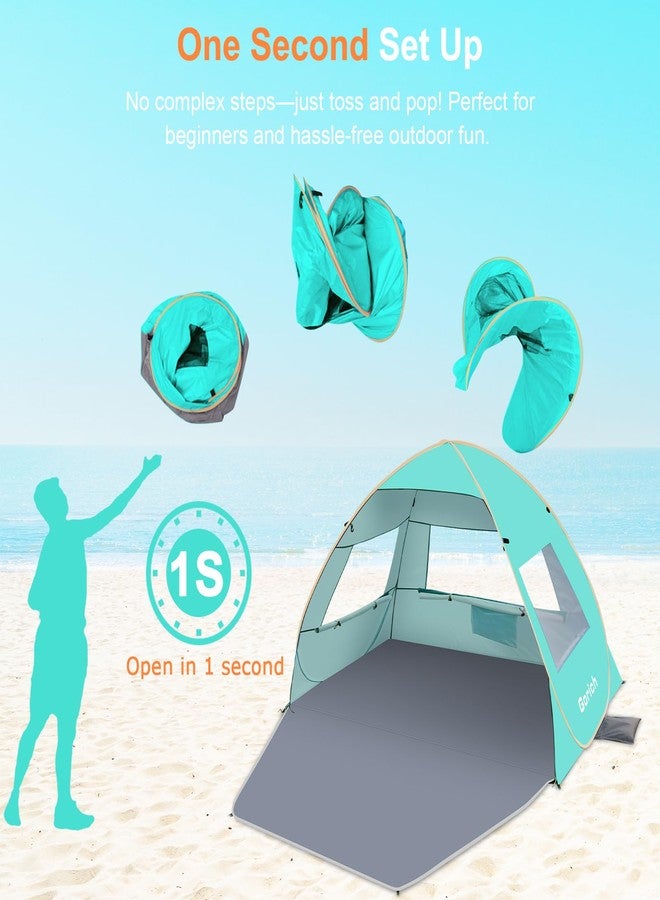 Gorich Easy Pop Up Beach Tent for 3-4 Person, UPF 50+ UV Protection Beach Umbrella Sun Shelter, Portable Lightweight Cool Cabana Shade with Easy Foldable & Instant Setup - Image 2