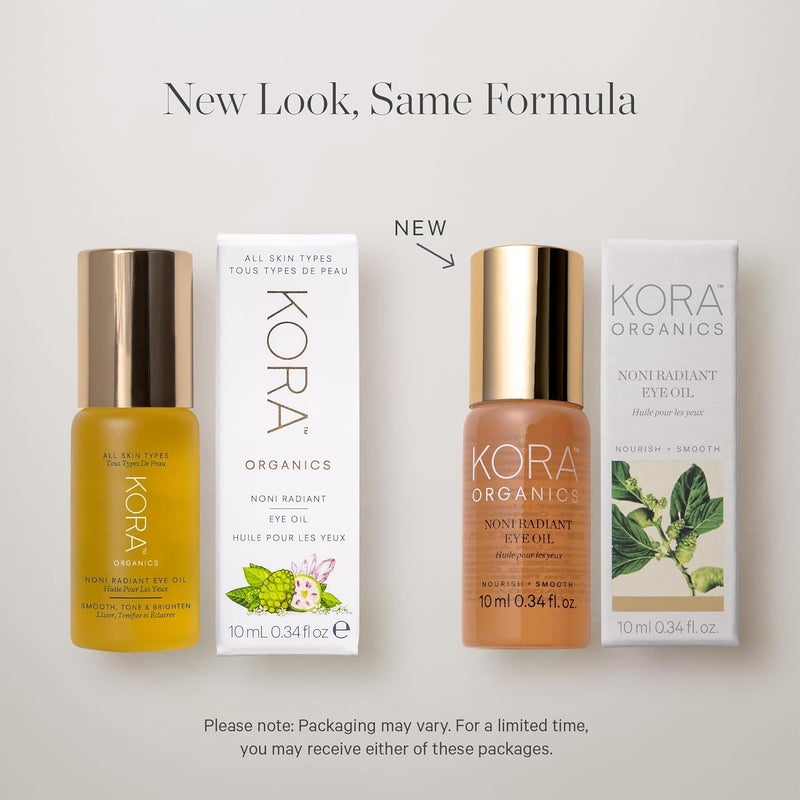 KORA Organics Noni Radiant Hydrating Under Eye Oil Roller, Smooth & Tone, Certified Organic, Cruelty Free Eye Serum - Delicate Eyebag Remover - Travel Essential for Puffy Face & Wrinkes - 0.34 Fl Oz - Image 2