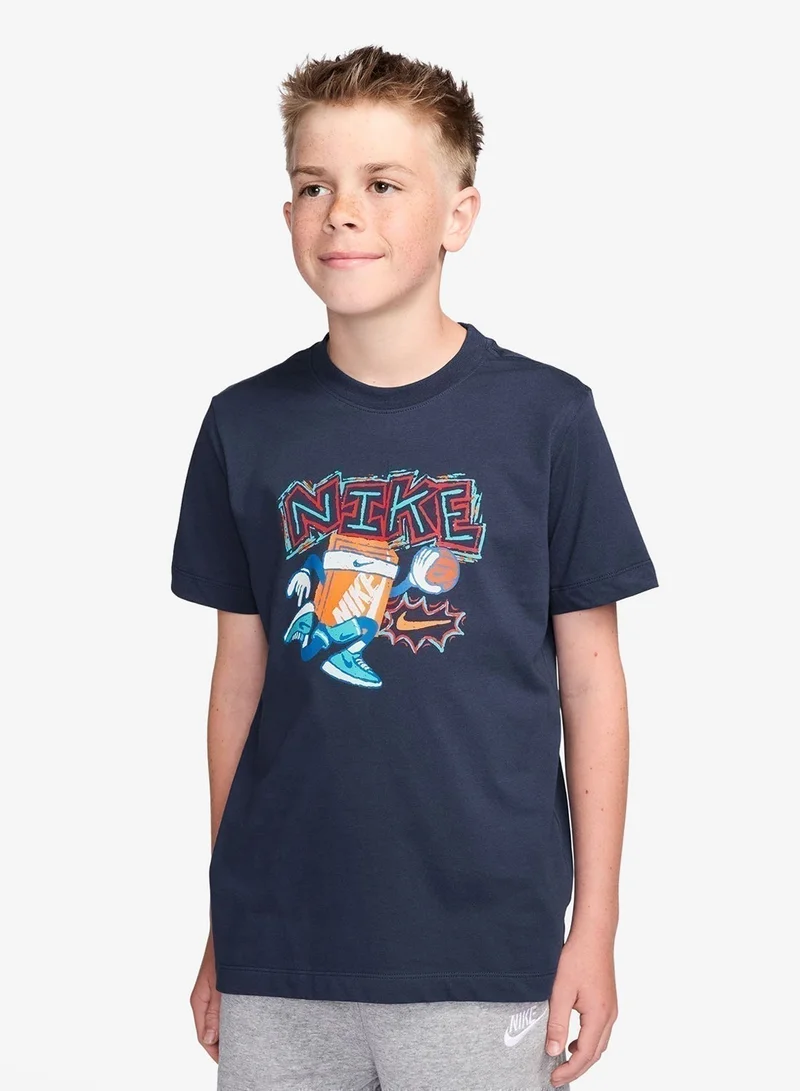 Nike Youth Nsw Boxy Hoops T-Shirt