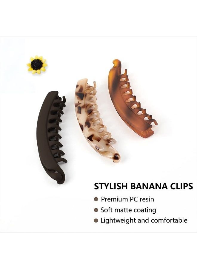 Sawowkuya - 6 Pcs Large Banana Clip 5.3 Inch Banana Clips Hair for Thick Hair, Non-slip Banana Hair Clips for Fine Hair, Strong Hold Banana Clips for Women and Girls - Image 1