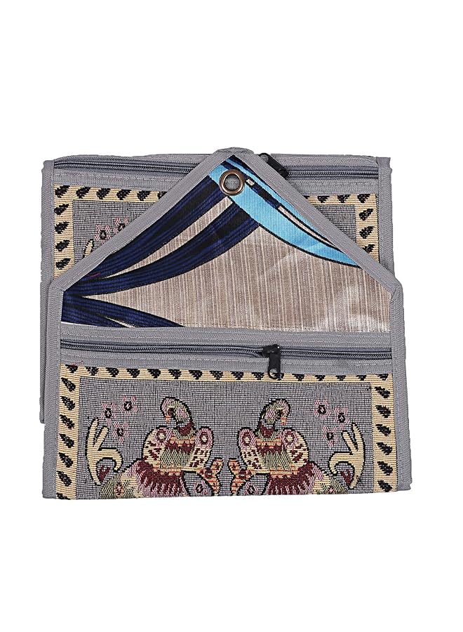 Kuber Industries Cotton 1 Piece Wall Hanging Magazine Letter Holder Grey - Image 4