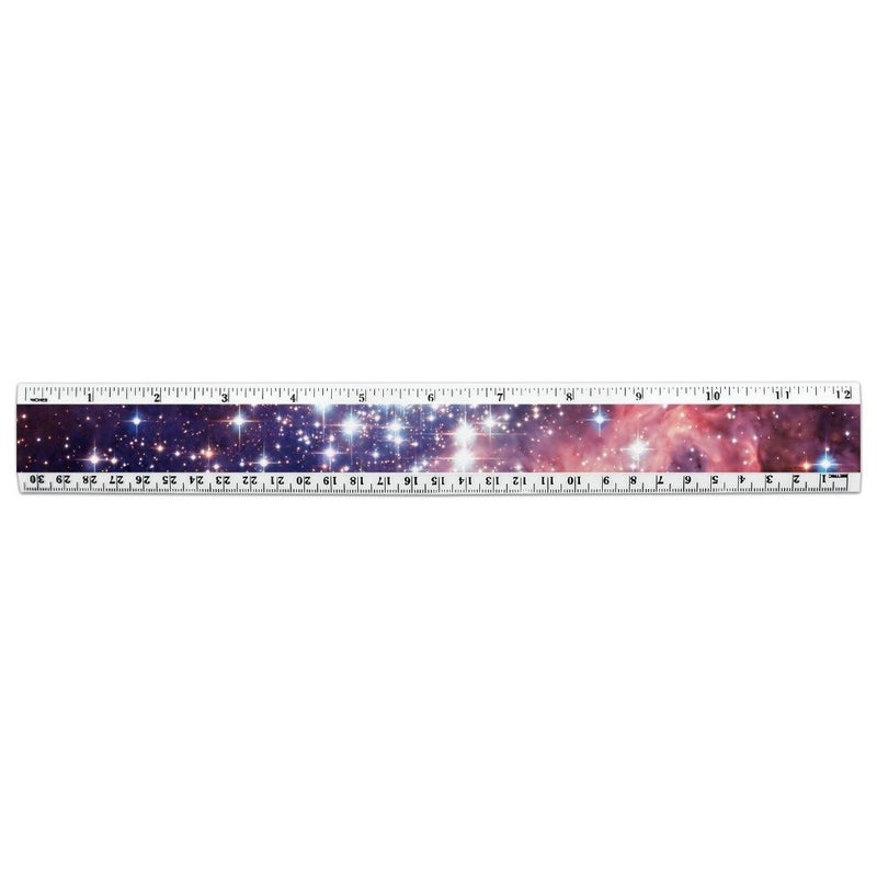 GRAPHICS & MORE Nebula Space Galaxy 12 Inch Standard and Metric Plastic Ruler - Image 1