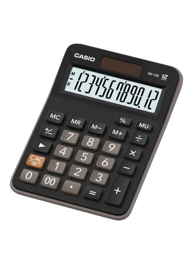 12-Digit Calculator Black/Grey