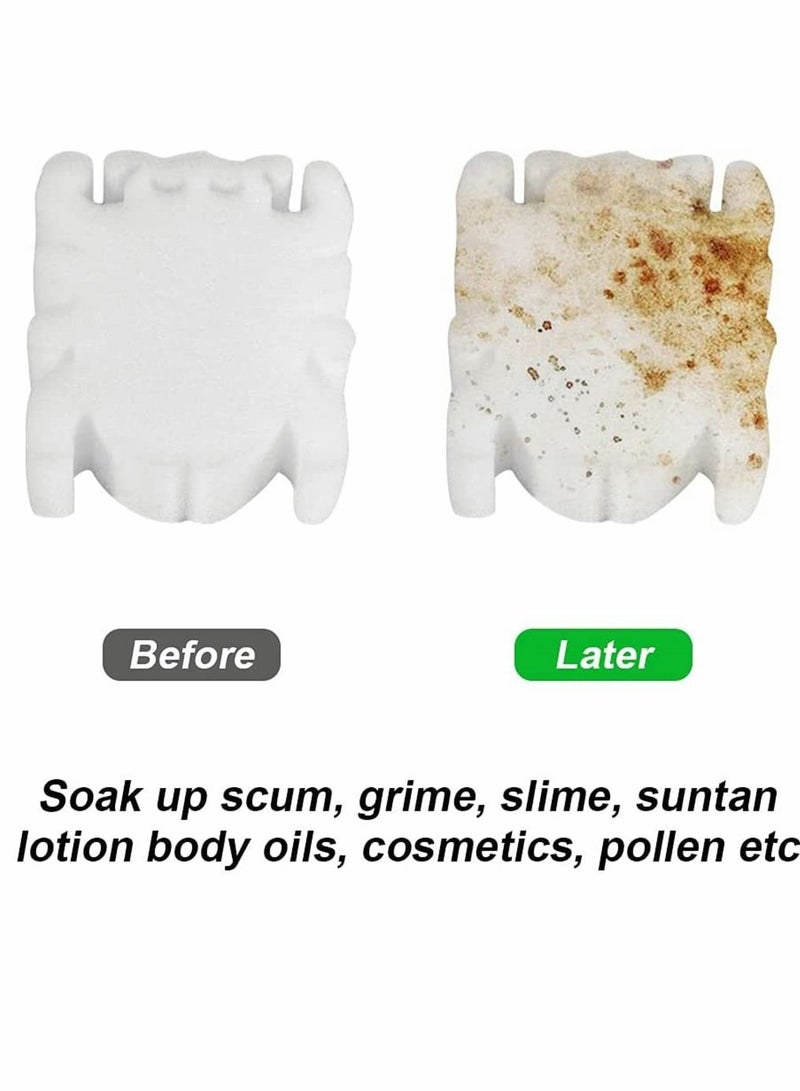 Y&D Oil Absorbing Scum Sponge for Hot Tub Spa Swimming Pool Reusable, Absorbs Slime Grime and 16 Pcs (White Spider)  - Image 5