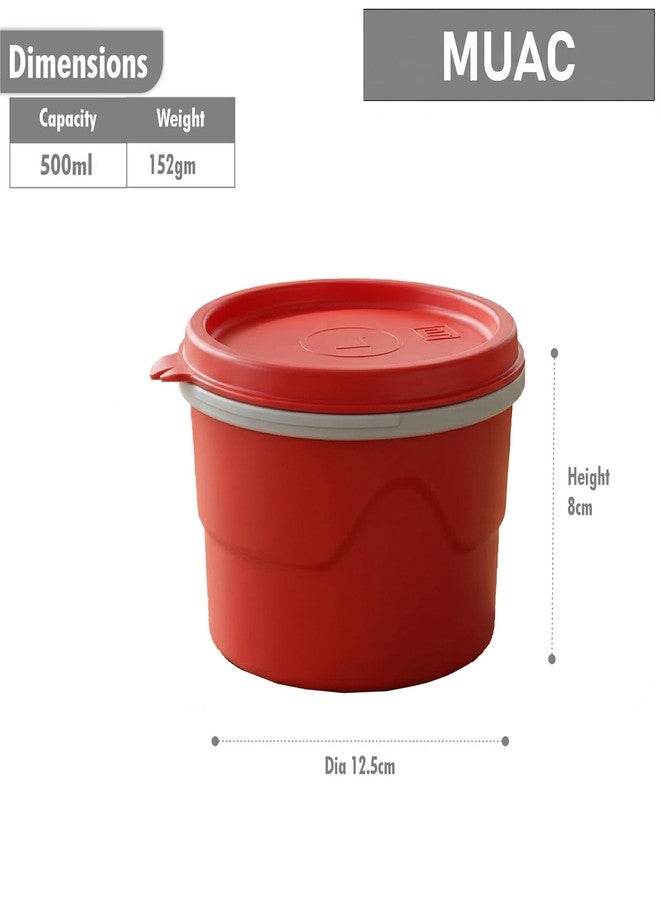 MUAC® Airtight Food Storage Container 500ml | BPA-Free Plastic Lunch Box | Leak-Proof Kitchen Storage Box | Microwave Safe, Durable & Reusable Food Container - Image 2