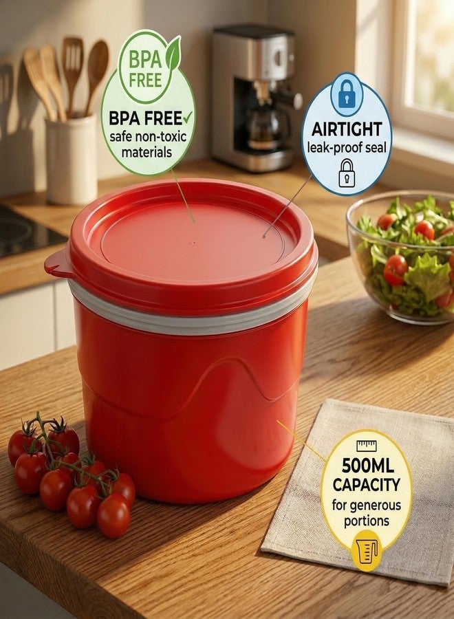 MUAC® Airtight Food Storage Container 500ml | BPA-Free Plastic Lunch Box | Leak-Proof Kitchen Storage Box | Microwave Safe, Durable & Reusable Food Container - Image 4