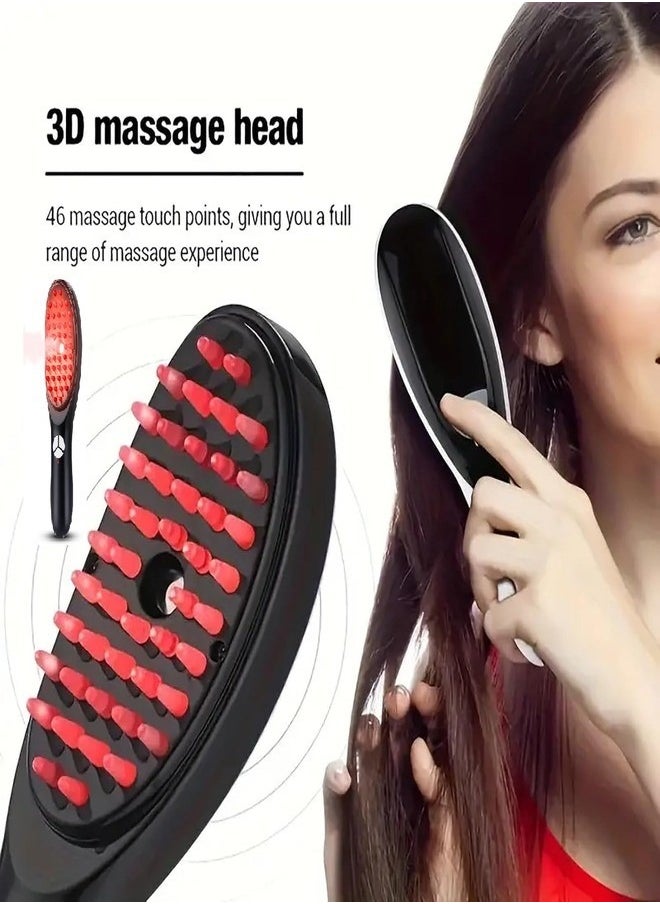 Generic Scalp Massager Brush, Red Light Hair Comb, Multi-functional 3D Ultrasonic Vibration Head Massager, Electric Massage Steam Hair Comb  - Image 1