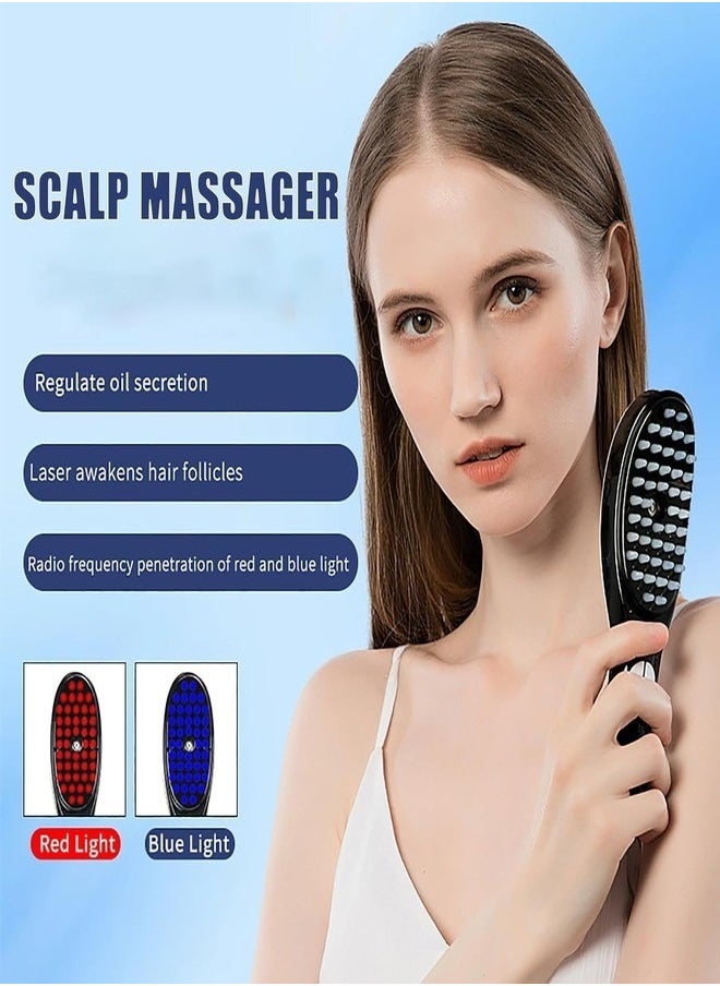 Generic Scalp Massager Brush, Red Light Hair Comb, Multi-functional 3D Ultrasonic Vibration Head Massager, Electric Massage Steam Hair Comb  - Image 3