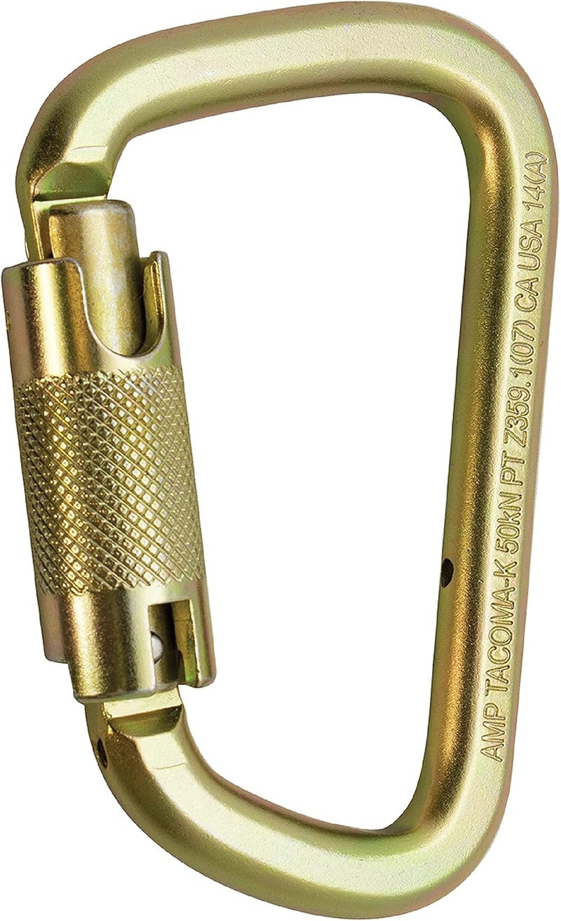 FUSION Triple Lock Carabiner - Gold, Tacoma Extra Duty 60KN - Image 1