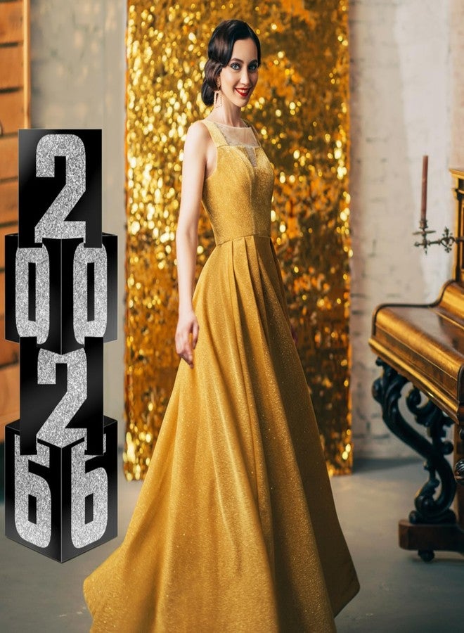 Queekay 8 Pcs Prom Column Standup Photo Booth Decorations 2026 Prom Backdrop Balloon Boxes Cardboard Decoration Column for Party College, 11.8 x 44.9 Inch(Silver, Black) - Image 4