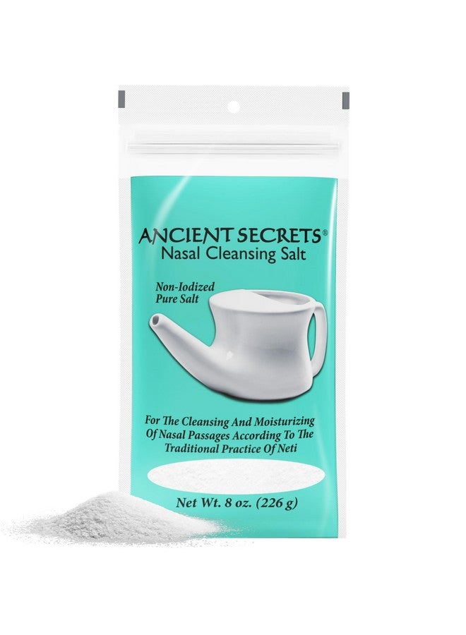 آينشنت سيكريتس ملح أنشيونت سيكريتس نيتي بوت - ملح تنظيف الأنف، ملح نقي غير معالج باليود للاستخدام مع وعاء تنظيف الأنف أنشيونت سيكريتس، 8 أونصة - Image 1