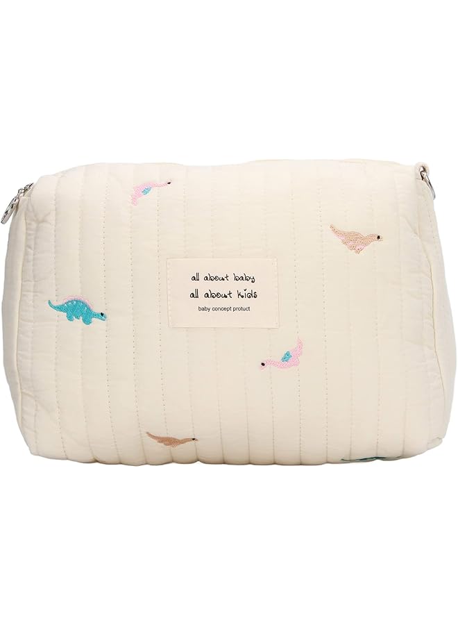 erorex Diaper Bag Pouch Small Diaper Bag Pouch Exquisite Embroidery Cotton For Wallet Dinosaur  - Image 2