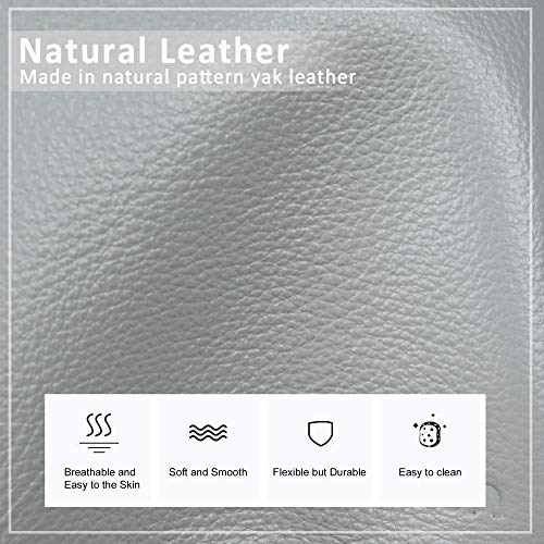 befen Grey Genuine Leather Cell Phone Bag, Small Crossbody Purse Bags for Women Trendy, Fit iPhone 14 (Light Gray) - Image 2