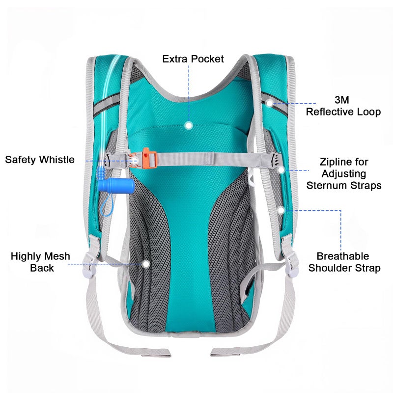KUYOU Hydration Backpack Hydration Pack with 2L Water Bladder, Lightweight Insulation Water Backpack for Running, Cycling,Hiking,Climbing - Image 3