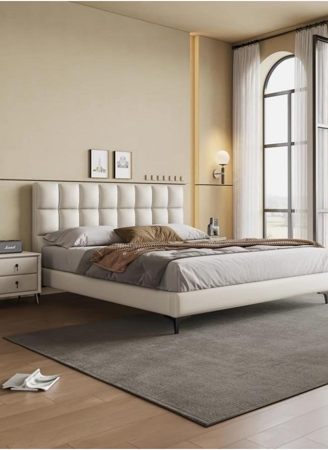 Generic - Light Luxury Furniture Modern Leather Bed Frame Without Mattress for Home Bedroom Decoration - Image 1