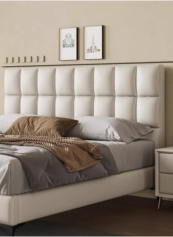 Generic - Light Luxury Furniture Modern Leather Bed Frame Without Mattress for Home Bedroom Decoration - Image 1