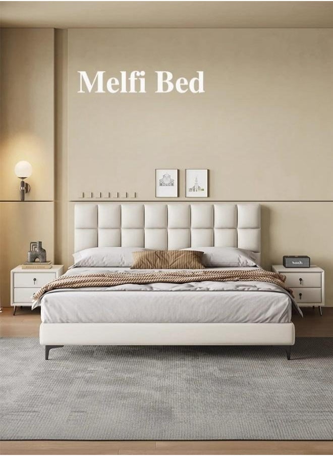 Generic - Light Luxury Furniture Modern Leather Bed Frame Without Mattress for Home Bedroom Decoration - Image 1