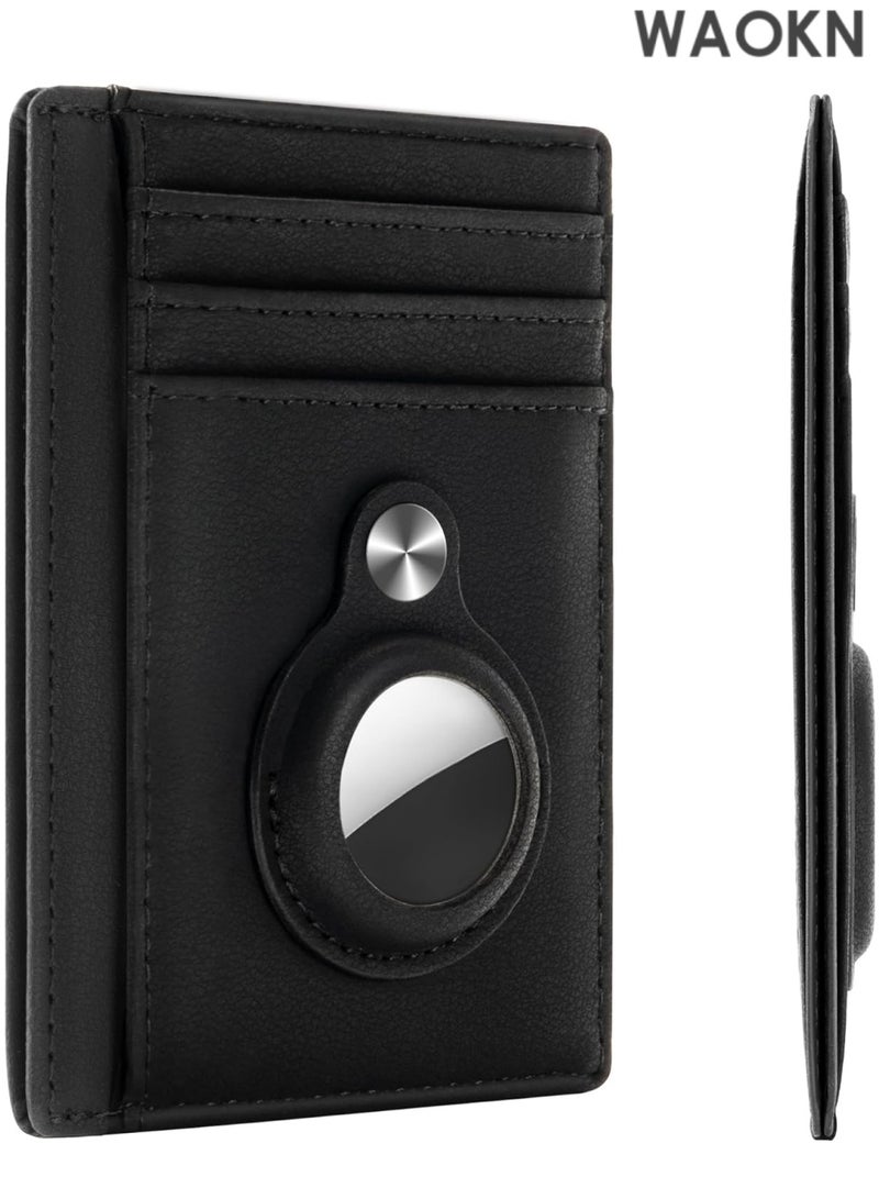 دبليو أيه أو كي أن محفظة Slim Minimalist تُعيد تعريف مفهوم الراحة والأمان بتصميمها الأنيق والبسيط، مثالية للحمل في الجيب الأمامي. مصنوعة من مواد عالية الجودة. تحمي تقنية حجب RFID بطاقاتك الائتمانية وبياناتك الشخصية من عمليات المسح غير المصرح بها، مما يحمي معلوماتك الحساسة من السرقة الرقمية. (أسود) - Image 1