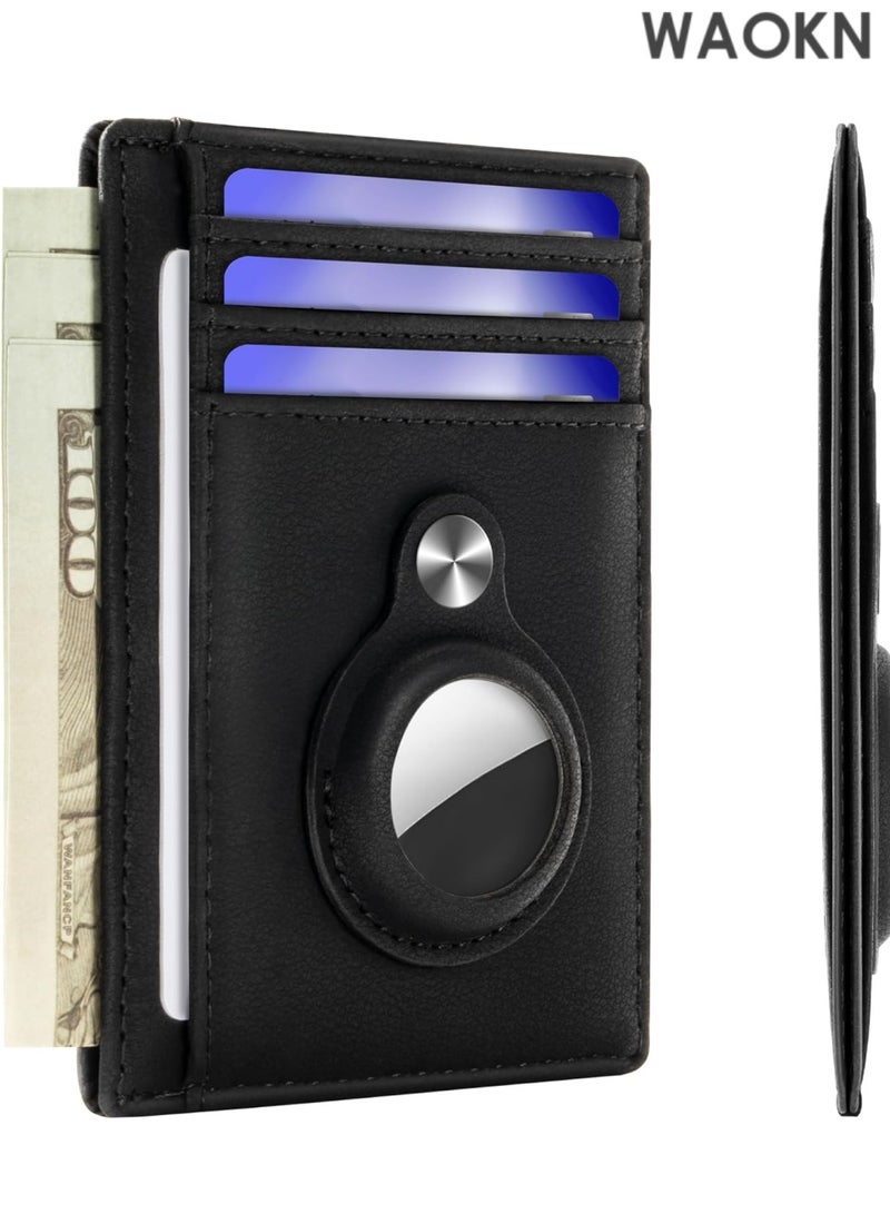 دبليو أيه أو كي أن محفظة Slim Minimalist تُعيد تعريف مفهوم الراحة والأمان بتصميمها الأنيق والبسيط، مثالية للحمل في الجيب الأمامي. مصنوعة من مواد عالية الجودة. تحمي تقنية حجب RFID بطاقاتك الائتمانية وبياناتك الشخصية من عمليات المسح غير المصرح بها، مما يحمي معلوماتك الحساسة من السرقة الرقمية. (أسود) - Image 4