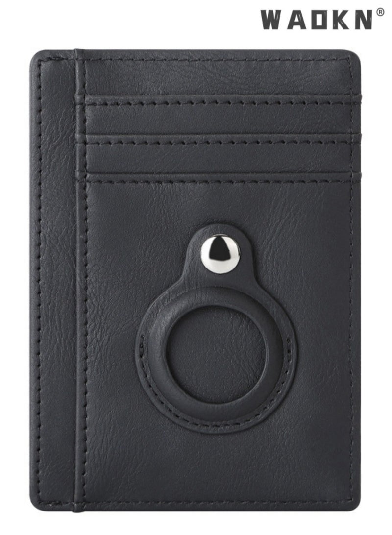 دبليو أيه أو كي أن محفظة Slim Minimalist تُعيد تعريف مفهوم الراحة والأمان بتصميمها الأنيق والبسيط، مثالية للحمل في الجيب الأمامي. مصنوعة من مواد عالية الجودة. تحمي تقنية حجب RFID بطاقاتك الائتمانية وبياناتك الشخصية من عمليات المسح غير المصرح بها، مما يحمي معلوماتك الحساسة من السرقة الرقمية. (أسود) - Image 1