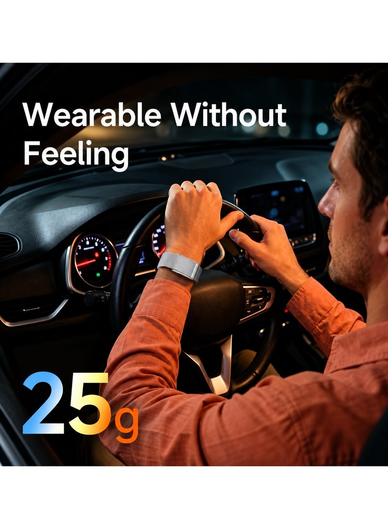 LOOP LIFE Smart Health & Fitness Tracking Band with ECG, Heart Rate & Blood Oxygen Monitoring, Sleep & Temperature Tracking, Bluetooth 5.4, Lightweight Adjustable Strap – gray - Image 5