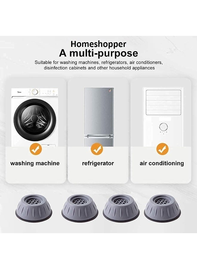Brizone 4pcs Anti-Vibration Pads for Washer & Dryer – Shock Absorbing, Noise Cancelling, Non-Slip Rubber Feet for Washing Machines, Furniture, Sofas, Tables, Chairs – Floor Protectors & Vibration Dampeners - Image 3