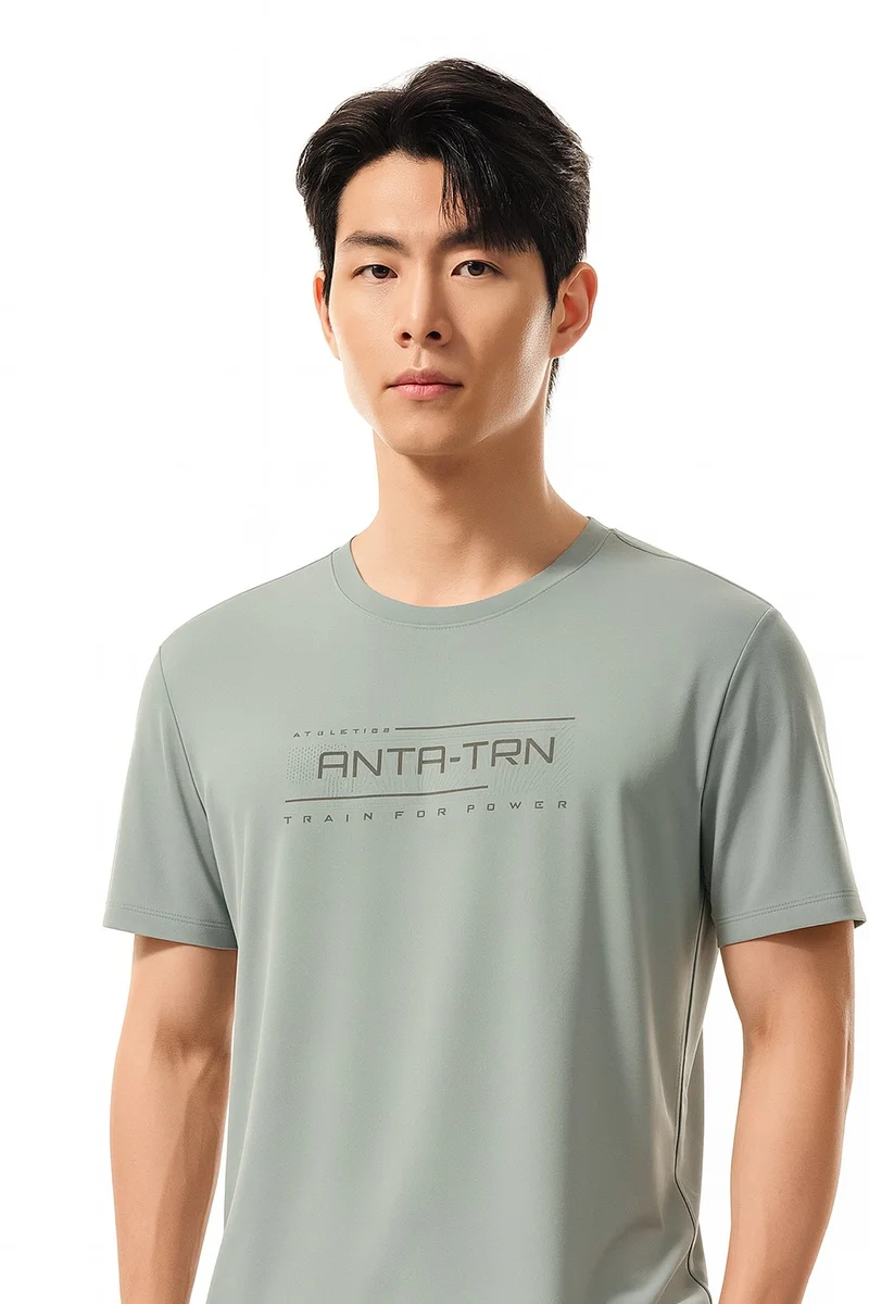 ANTA Men’s Breathable Quick-Dry Performance T-Shirt