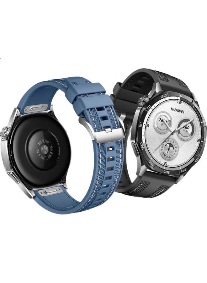 Wei Qiantu Wqtc Compatible Huawei Watch Strap Gt5/5Pro/Gt4/Watch4Pro Sports Nylon Silicone Official Same Style 46/48 Dial [Black] Buckle - Image 2