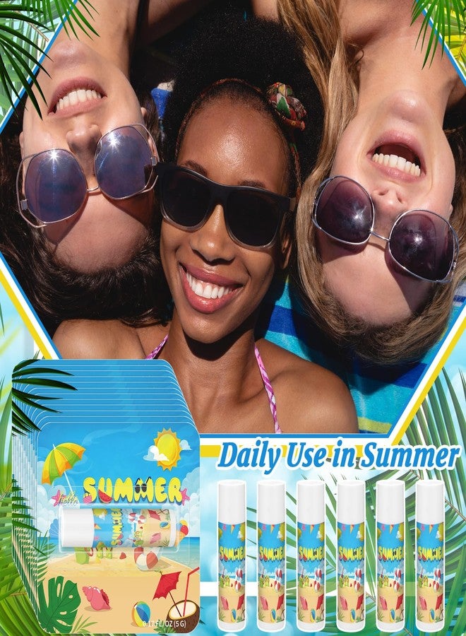 Demissle 24 Pack Summer Spf 30 Lip Balm Party Favors, Beach Pool Birthday Goodie Bag Stuffers Coconut Sunscreen Lip Balm Bulk for Summer Travel and Outdoor Back to School Teacher Classroom Gifts - Image 5