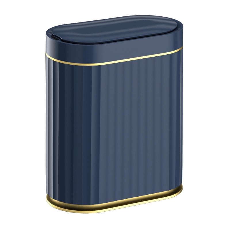 ELPHECO 2 Gallon Sensor Trash Can - 7.5L Waterproof Motion Sensor Trash Can, Automatic Bathroom Trash Bin, Slim Garbage Can, Bathroom, Office, Bedroom, Midnight Blue - Image 1