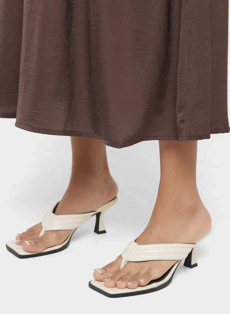 ELLA Mid Heel Thong Mule