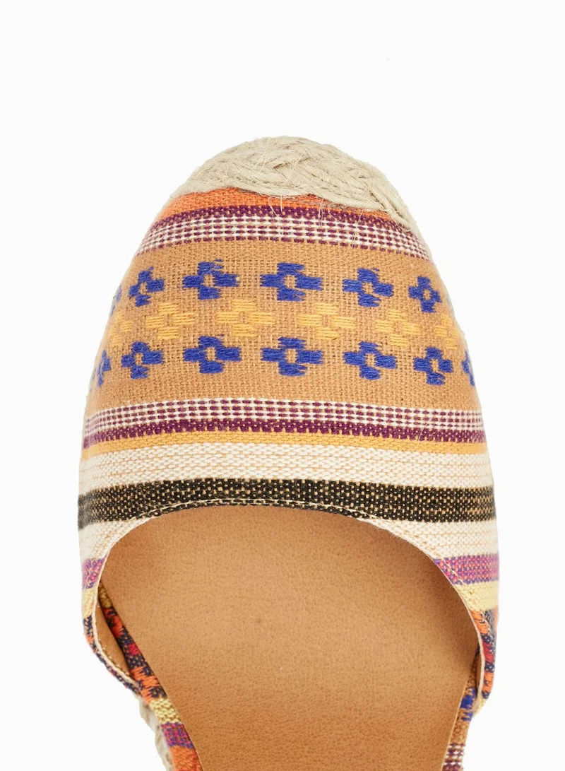 Qupid Ankle Cuff Espadrille Wedge Sandals