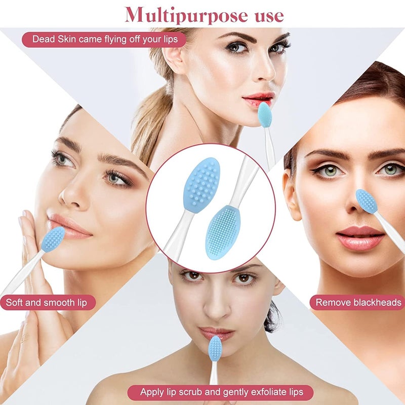 MobFest Silicone Facial Cleaning Brushes Long Handle Nose Blackhead Pore Removal Wash Exfoliating Face Clean Brush, (M, 1) - Image 5