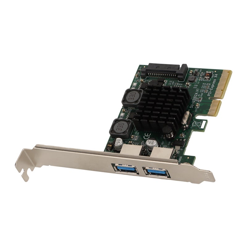 USB3.2 Expansion Card Dual Port 10Gbps - High Stability Thickened Immersion Gold Process - 2 Ports Expansion Card with ASM3142 Main Control Chip for PCIE X4 X8 X16 Slots - Image 4