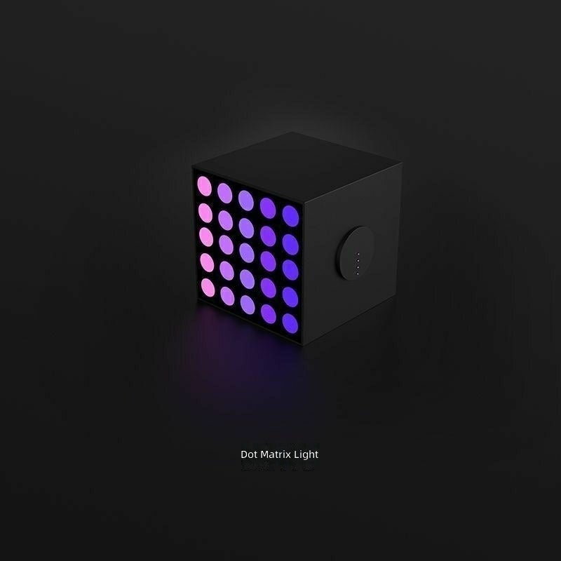 يلايت مصباح يي لايت الذكي LED مكعب - مصباح طاولة بتأثيرات نقطية متعددة الألوان، متوافق مع Homekit - Image 1