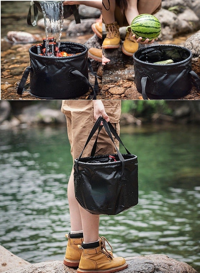 ShebSheb 13L Portable Water Bucket Camping Collapsible Ice Bucket For Camping Fishing Hiking Backpacking Outdoor Survival, Car Washing - Image 4