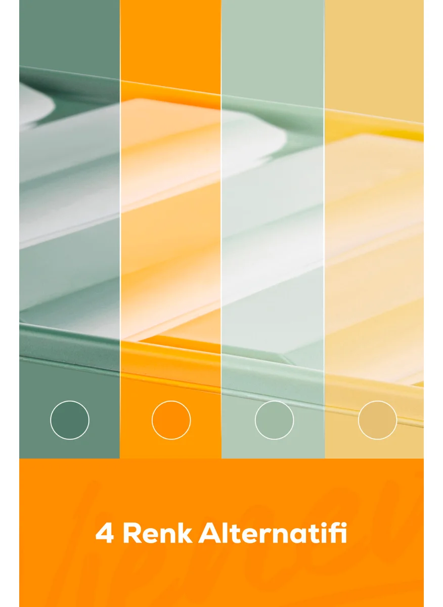 Vienev 10 LU Fridge Organizer Microwaveable Freezer Storage Container Orange