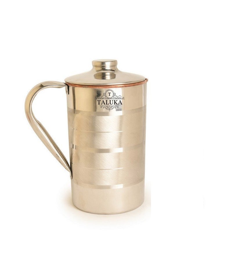 Taluka Copper Stainless Steel Jug with Glasses Set 1500 Ml MultiColor 7 Piece - Image 2