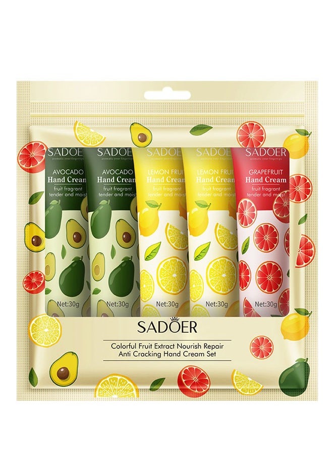 SADOER ﻿ 5 Pack Hand Cream Gifts Set For Women,Hand Lotion Travel Size in Bulk For Dry Cracked Hands,Mini Hand Lotion For Festival Gift,Natural Plant Fragrance Mini Hand Lotion Moisturizing Hand Care Cream  - Image 1