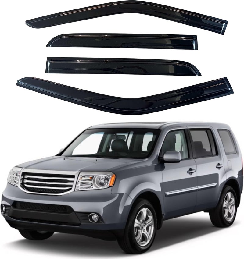 Immortal Group IG Window Visor Compatible with Honda Pilot 2009-2015 - 4PC Rain Guard Tape-On Deflector - Image 1