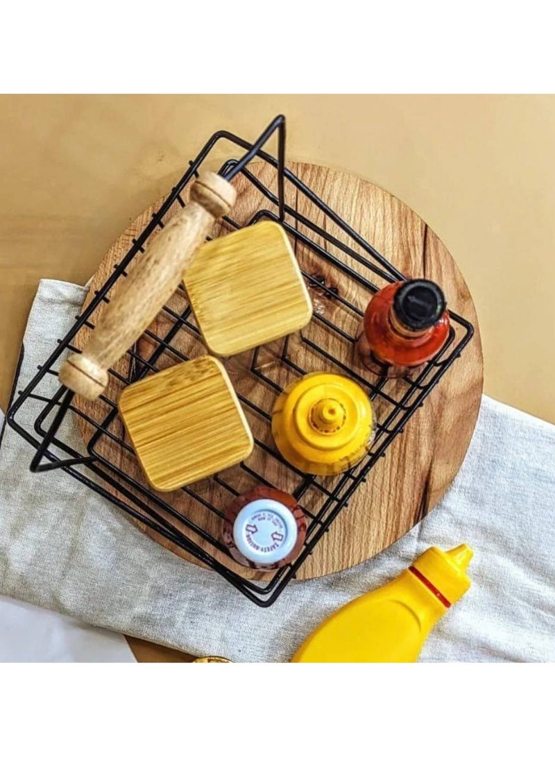 منظم الصوصات المعدني بيوفرلك طريقة مميزة لترتيب أدوات التوزيع أو أدوات الطهي  وكمان ترتيب الصوصات والعلب الصغيرة بشكل أنيق وسهل الاستخدام F - Image 4