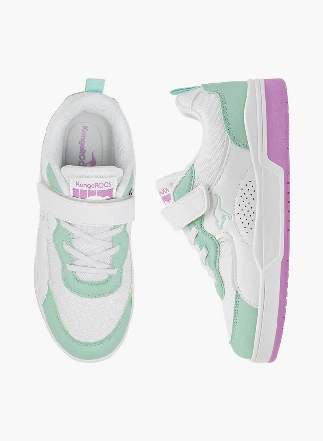 kangaROOS Boys' Colourblock Sneakers With Hook And Loop Closure
